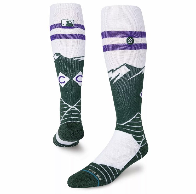 Eli on X: the Rockies and Padres Stance City Connect socks have