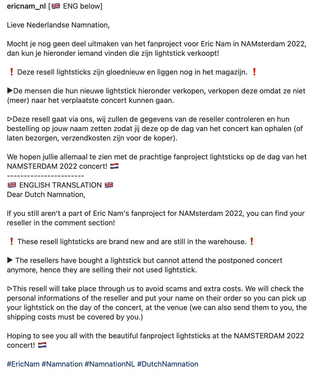 EricNam_NL's tweet photo. More information:

#Namnation #EricNam #NamnationNL #DutchNamnation #Namsterdam https://t.co/MoKMfEqEaQ
