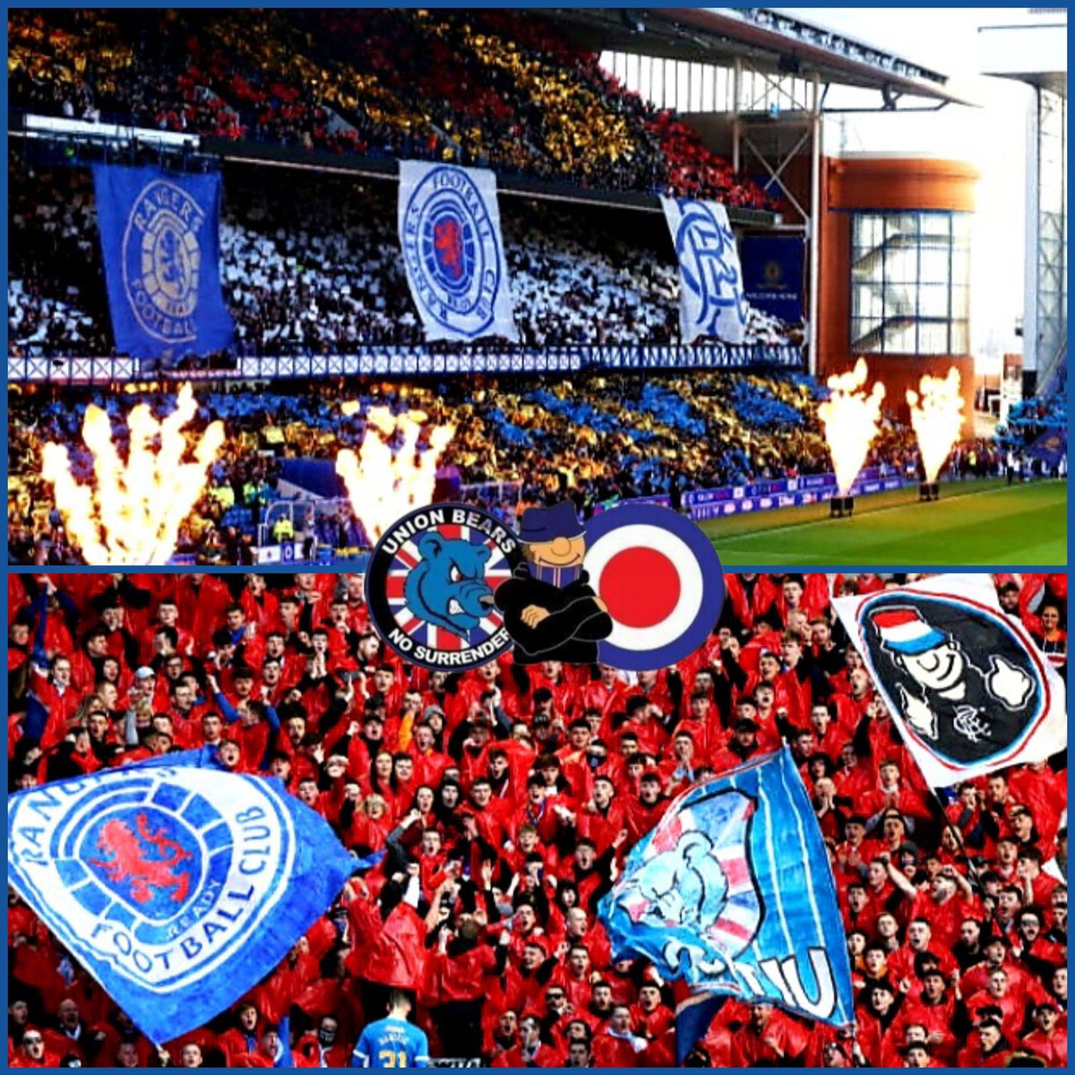 WATP72RFC's tweet photo. 🎶 "The Blue Sea of Ibrox. Its the Greatest sight that I have ever seen" 🎶 🇬🇧🐻 #UB07 #UnionBears #Ibrox #PuttingOnAShowForYou #WeAre150 #RangersFC #WATP https://t.co/KL3BARwX5p