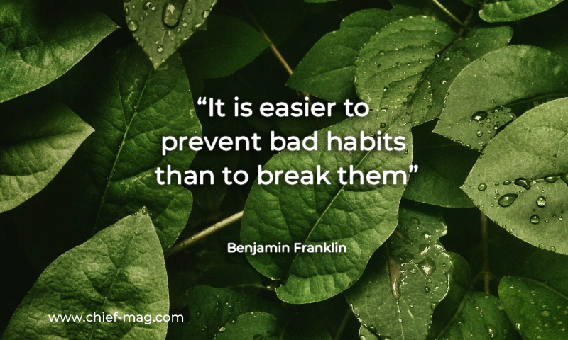 chiefmag2017's tweet photo. #quoteoftheday It is easier to prevent bad habits than to break them. https://t.co/eUIGKEsVdT https://t.co/gRolV8yNG3