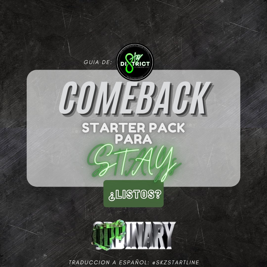 skzstartline's tweet photo. <STRAY KIDS COMEBACK> Starter Pack

✅ Todo lo que STAY y baby STAY necesita saber

🗂 Info básica, apps, plataformas de stream, tutoriales, shows musicales, criterios y más (explicación completa y detallada)

#StrayKids #스트레이키즈
#StrayKidsComeback 
#ODDINARY #MANIAC https://t.co/ykUb9vYvrQ