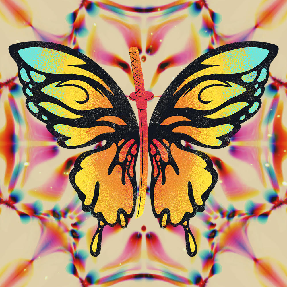 NinjaTheSensei's tweet photo. @ParisHilton The @TieDyeNinjas team probably thought similarly when they finalized the design language. Some of the Ninjas have butterflies as pets. Here is one of the limited drop of #ButterflyCrest https://t.co/LwRKDXegEB