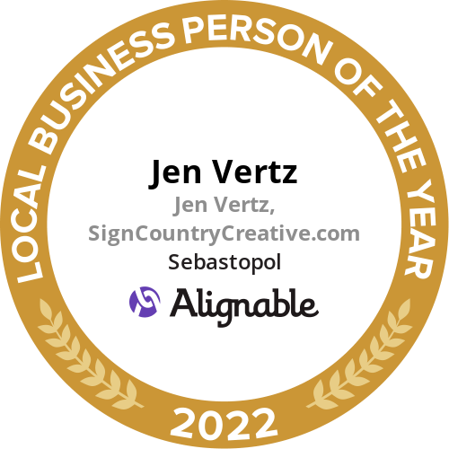LittleJen007's tweet image. Thank you #Sebastopol for naming me the Local Business Person of the Year on @Alignable