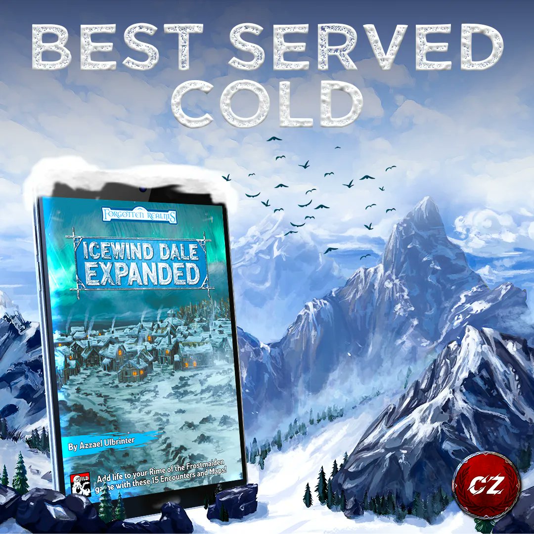 Written by <a href="/AzzaelUlbrinter/">Azzael Ulbrinter</a> edited by <a href="/KatnBR/">Kathleen Harrington</a>, this supplement will step you your RotF game by providing:

❄️30-page beautiful PDF
❄️15 detailed encounters
❄️4 statblocks
❄️11 maps with 95 versions (500MB+)

buff.ly/3BhMFdD