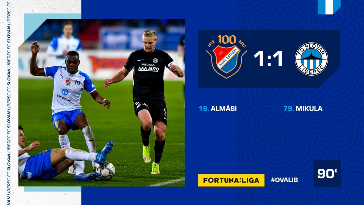 FCSlovanLiberec's tweet photo. Z Ostravy nakonec vezeme aspoň bod. #OVALIB
Remizujeme tak potřetí za sebou. #FCSL 
https://t.co/P5IQU7hmAa https://t.co/qpXDOzNBEo