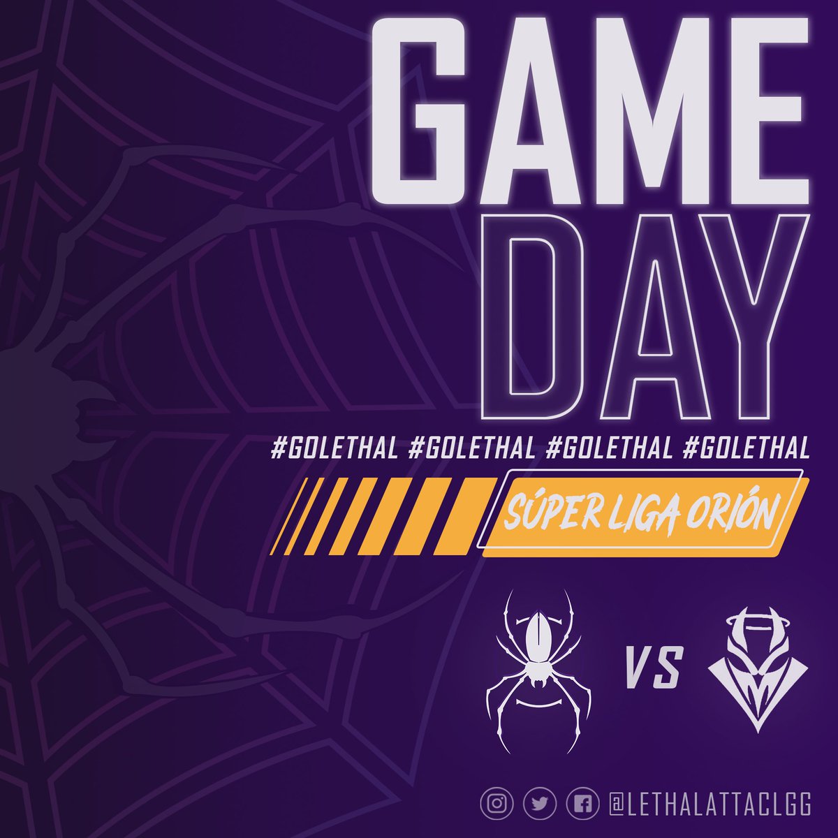 lethalattackgg's tweet photo. Nos vemos de nuevo esta noche en la #SuperLigaOrion 🔥 El enfrentamiento será contra #VillainsEsports 🔥 ¡Suerte a nuestra escuadra y sigan tan letales como siempre! #GOLETHAL 🕷️

#lethalattack #golag #leagueoflegends #MATCHDAY https://t.co/VsAkZUjqAd