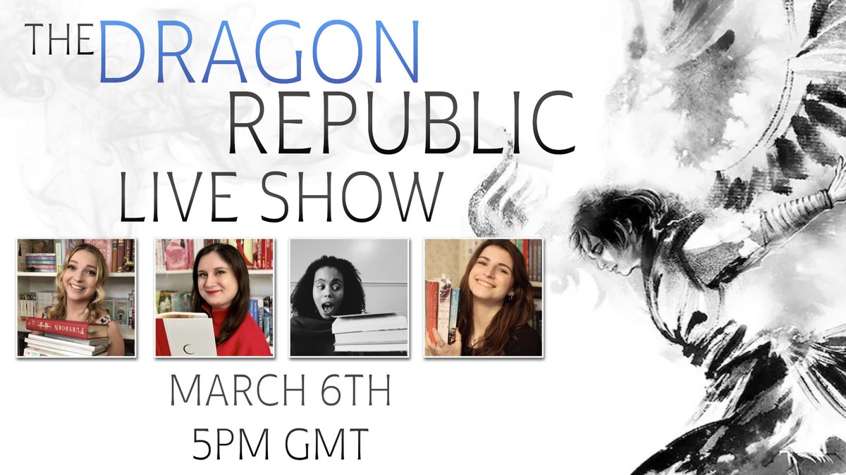 PoppyWarRA's tweet photo. Are you ready to discuss The Dragon Republic? We are and can't wait to hear everyone's thoughts. 
The live show is tomorrow at 5pm GMT on @sunshine_lorena channel. 

https://t.co/CBFD7B6cPb https://t.co/zL4n0KmJx8