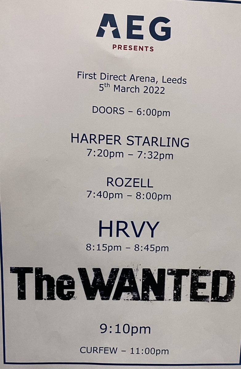 thestargroomer's tweet photo. 3rd show ⁦@HarperStarling⁩ ⁦@thewanted⁩ ⁦@HRVY⁩ https://t.co/4Ferryou5j