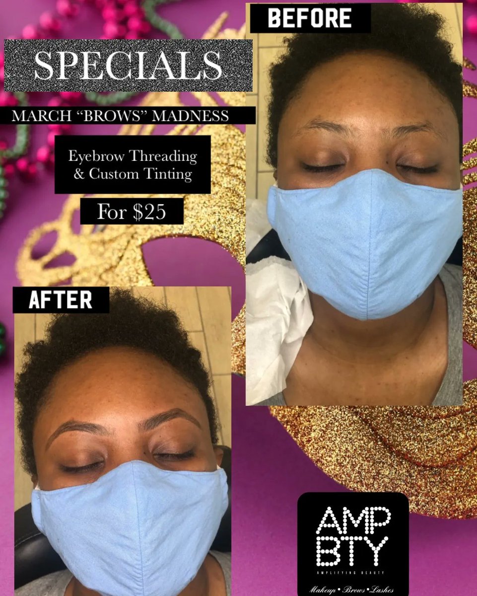 AmpBeauty313's tweet photo. March “Brow” Madness is in full affect for this Months Special.
. 
Brow Threading and Custom Tinting for just $25
Normal price is $33
.
Come try out this service at a discounted price if this would be your first time.
 
#orlandobrows #eyebrowthreading https://t.co/yQaNrDUxrB