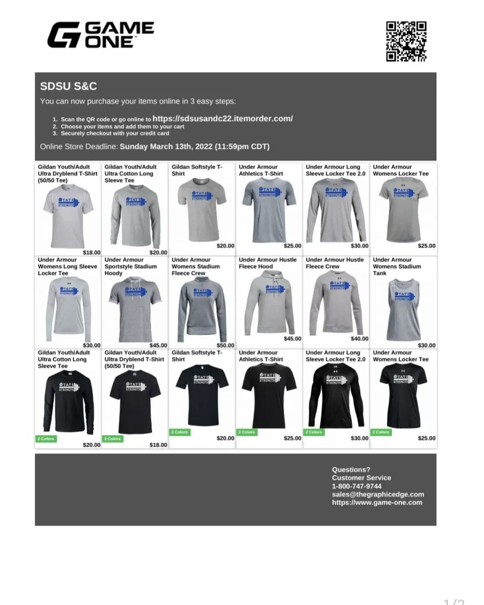 SDStateStrength's tweet photo. As you scroll your timeline this morning, stop &amp; check out our online store!! There's tons of apparel to choose from &amp; all money raised directly impacts the student-athletes. No better time than now so click the link below... #STATEbuilt 

https://t.co/2BqJkxWzY1 https://t.co/bHuBNz8I4f