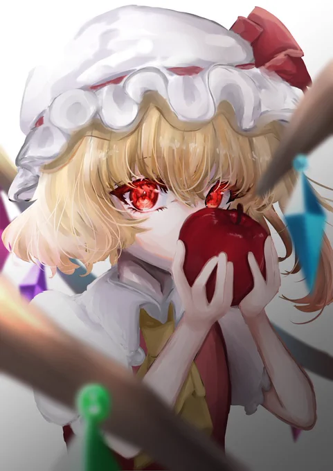 厚塗りむずかちい。#東方Project  #東方イラスト  #フランドール・スカーレット  #イラスト好きな人と繋がりたい  #絵描きさんと繋がりたい 