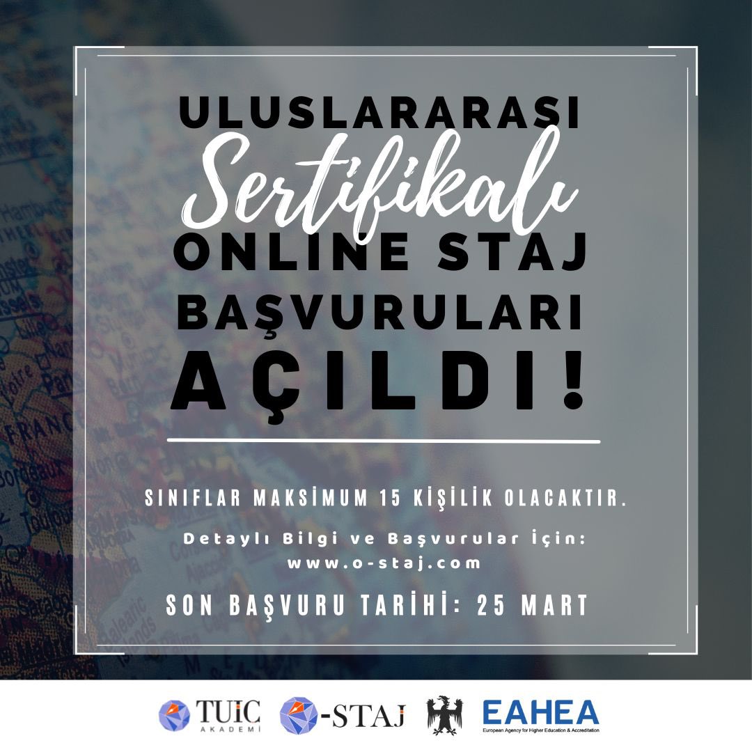 onlinestaj's tweet photo. TUİÇ Akademi Uluslararası Sertifikalı Online Staj Nisan Dönemi Başvuruları Açıldı!✨
Başvuru ve Detaylı Bilgi: https://t.co/ko7hPv8P2L
#tuicakademi #tuic #online #staj #ostaj https://t.co/DSll5AsOJi