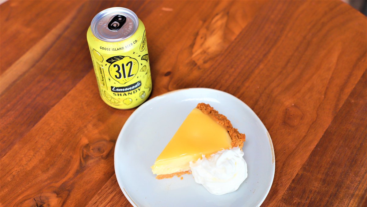 Back on the menu just in time for 312 day 😍: Shandy Curd Pie - 312 Lemonade Shandy curd. Chantilly. by Justice of the Pies.