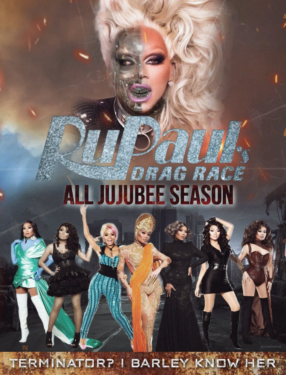 the year is 2455, the mecha rupaul has managed to bring humanity to it's knees and weilds the power of time travel. it uses it to snatch jujubee out of different points in her time line to complete in rupaul's drag race all stars 60049: the all jujubee season