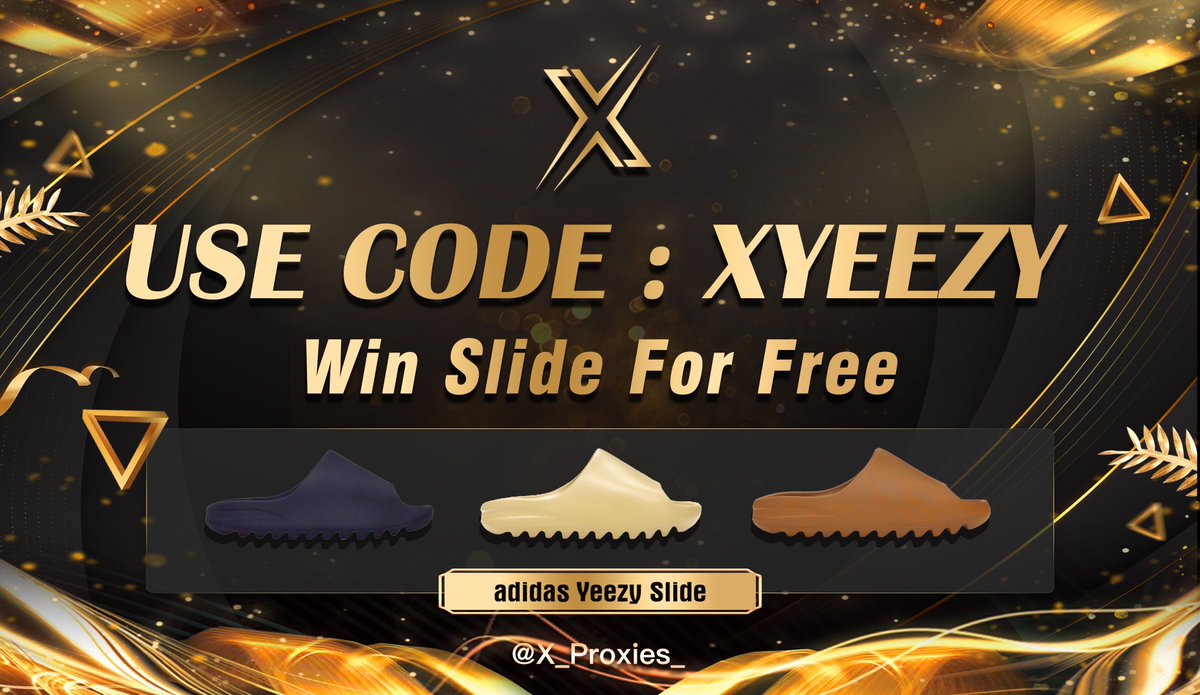 🎁 48-H giveaway🎁
✅ 1. Follow us.
      2. Like &amp; Rt.
      3.Tag your 3 friends.

❤️PRIZE:X proxies 3 GB X 2
                 
➡️ DM to join us on discrod, the giveaway of Yeezy Slide 
 is hot in progress.(10invites FCFS)
(Active users of X Proxies only)