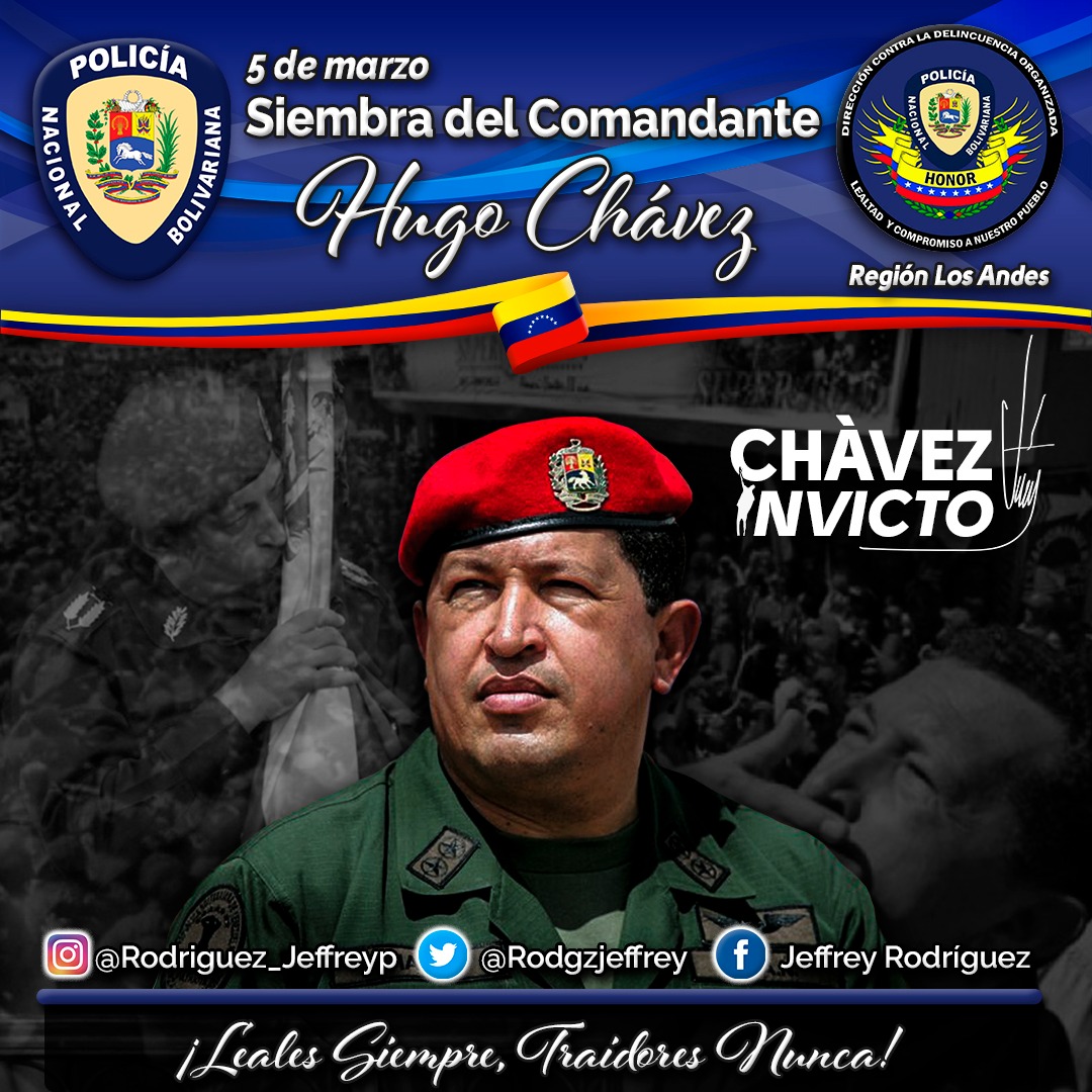 Hoy se cumplen 9 años de la Siembra del Comandante Hugo Chávez, un Padre, un Amigo, un Maestro para todos los revolucionarios. Tú legado sigue vivo en cada sonrisa de nuestros niños y niñas Comandante.
<a href="/NicolasMaduro/">Nicolás Maduro</a> 
<a href="/FreddyBernal/">Freddy Bernal</a>