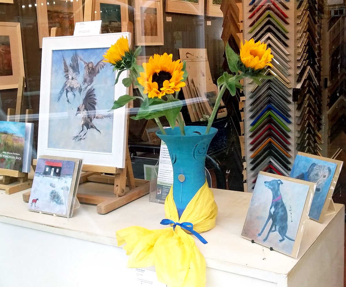 Wonderful initiative in <a href="/battlesussex/">Battle, East Sussex</a> today. Check out the traders’ windows around town – lots of sunflowers with proceeds to #Ukraine. #StandWithUkraine #BattleStandsWithUkraine Thank you Sasha Flowers.