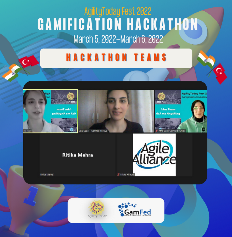 GamfedTurkiye's tweet photo. India Gamification Hackathon 2022' first day's trainings has ended!

The teamwork process, which will end with the jury presentation tomorrow, has begun!

Team 1 is ready for gamification under the mentorship of GamFed Turkey volunteers.

#IndiaGamificationHackathon #Gamification https://t.co/C5H6iLAMIB