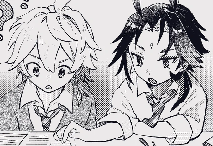 お勉強、魈さんの方が賢くて教えてあげてほしい📖✍ 
