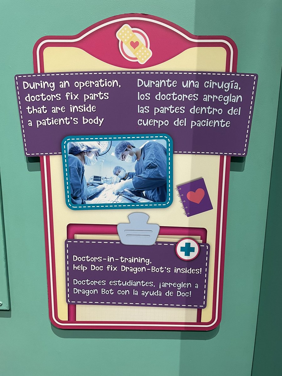 thestatsnerd's tweet image. Love that the #DocMcStuffins exhibit at @TCMIndy is bilingual!