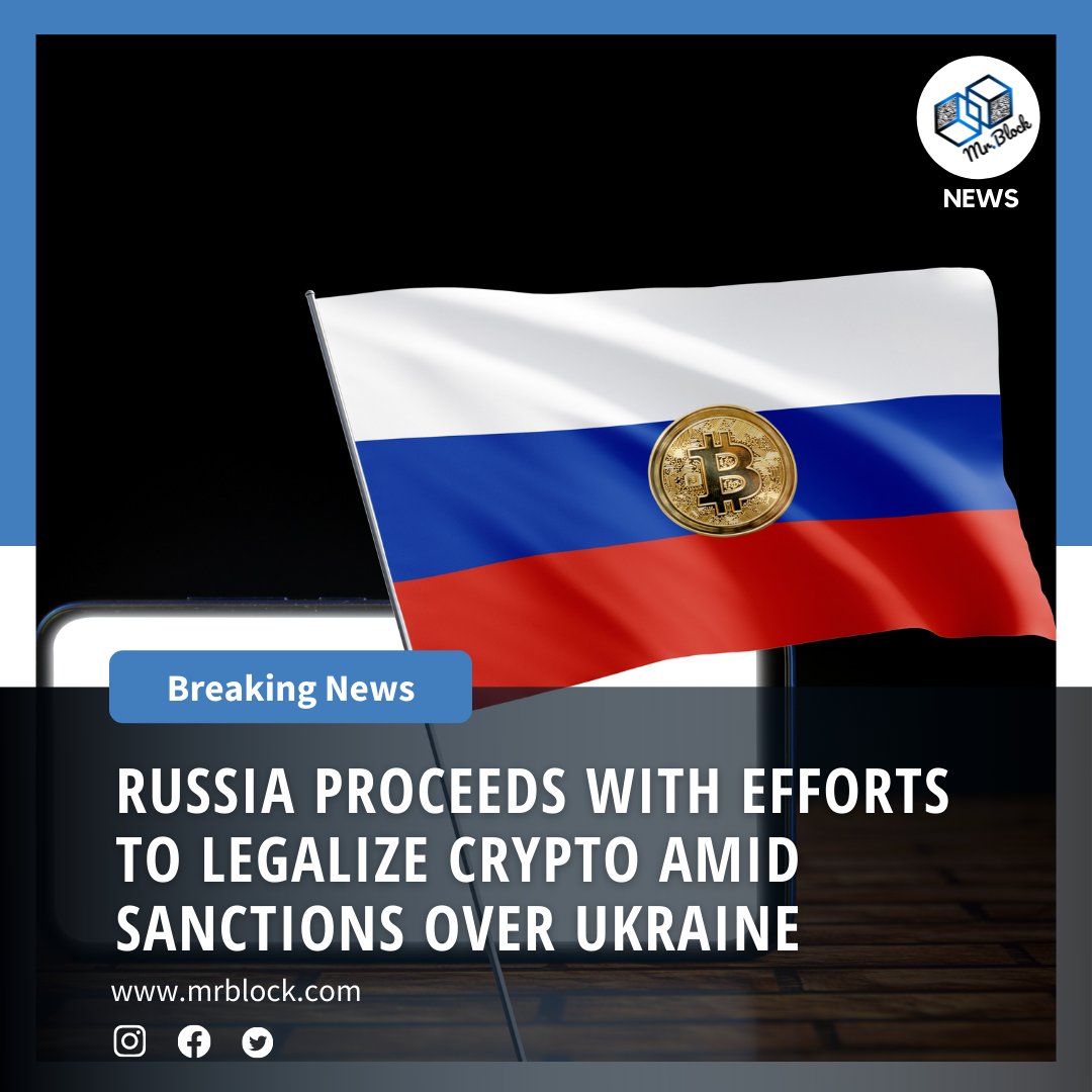 10Mx40's tweet photo. Authorities in Russia are continuing their work to establish a comprehensive legal framework for crypto transactions. 

Source : https://t.co/MCT6c3PeeP

#mrblocknft #theblocksarecoming
#theblocksnft #mrblock #nft #russia #ukraine #bitcoinlegal https://t.co/QCbWxvSdwr