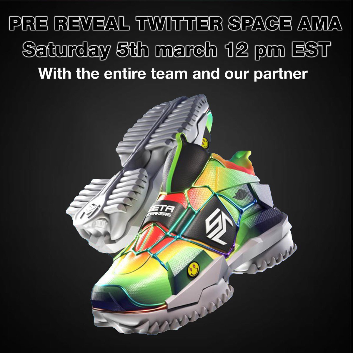 BarbPharoah's tweet photo. Can't wait!!! See you there guys! @MetaSneakersNFT
#MetaSneakers #MetaKickers #NFT #nftart #Cryptoart #digitalart #nftcollectors #NFTCommunitys https://t.co/6X1lJH0eKN