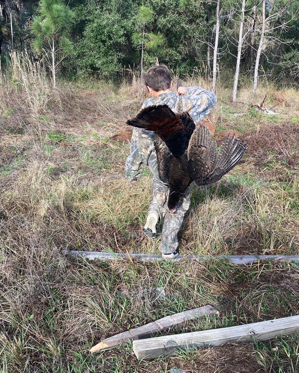 Good_Hunt's tweet photo. My son and I doubled up on a public land S. FL gobbler and Jake! Great general season opener!!! Son is tagged out in FL now https://t.co/U0plazyiEI