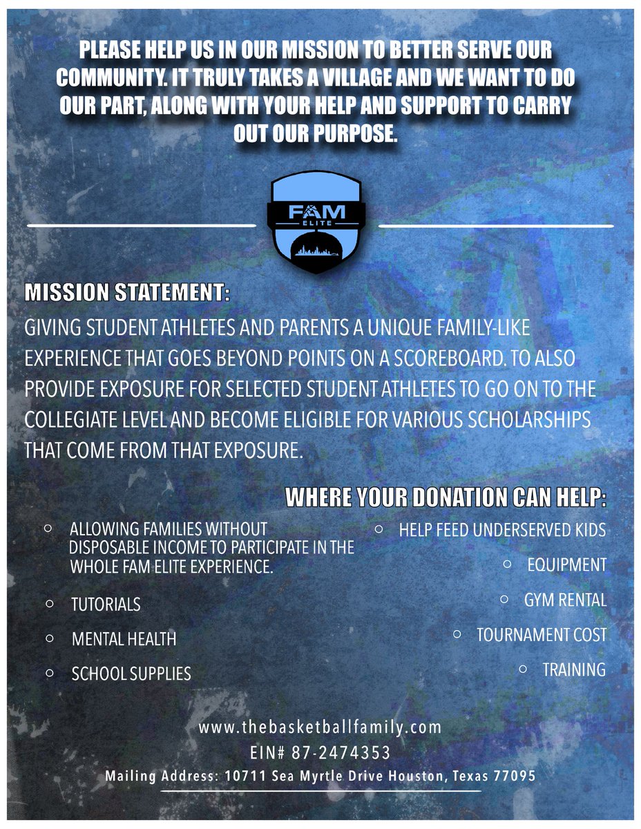 FAMhoopsGbb's tweet photo. Want to be a part of something special and you don’t know where to begin? Well here is your opportunity to help a special program blossom. With your donations, these students would get a chance to thrive in their passions and become the best versions of themselves.

#FAMcares ❤️ https://t.co/VBsJrKoadC