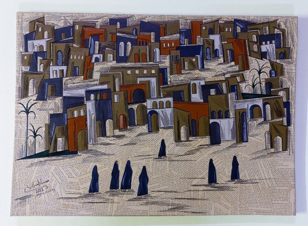 عملي . أزقة بغداد 
كولاج . اكريلك ومواد أخرى 🎨🎨🎨
<a href="/maysaa_art2/">الفنانة التشكيلية ميساء السراي. Maysaa Alsaraay</a> 
#ميساء_محمد_السراي 
#بغداد