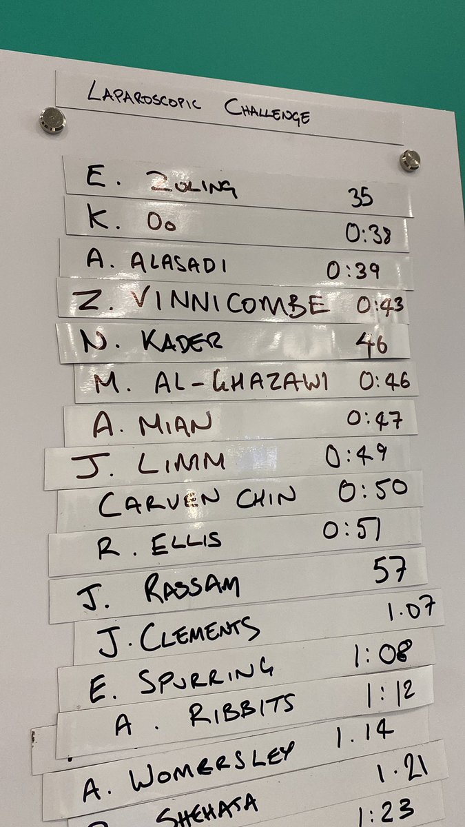 Nayaab Abdul Kader (@nayaabkader) on Twitter photo I would like to thank <a href="/tamsin_morrison/">Tamsin Morrison</a> for this achievement of getting on some sort of scoreboard for once in my life. #laparoscopicskills <a href="/ALSGBIAcademy/">ALSGBI Academy</a> I would like to thank <a href="/tamsin_morrison/">Tamsin Morrison</a> for this achievement of getting on some sort of scoreboard for once in my life. #laparoscopicskills <a href="/ALSGBIAcademy/">ALSGBI Academy</a>