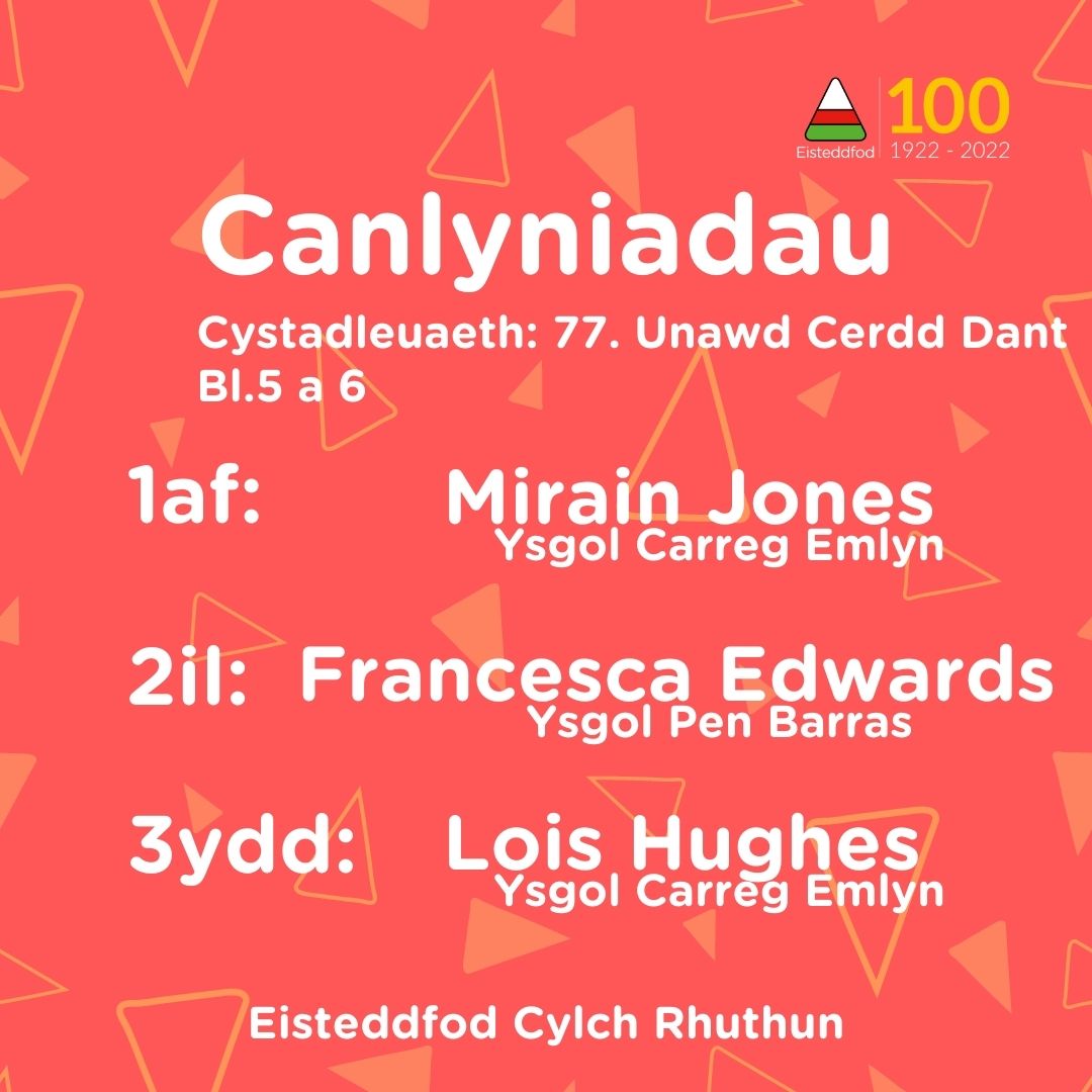 UrddDinbych's tweet photo. Canlyniadau Alaw Werin/Cerdd Dant - Eisteddfod Cylch Rhuthun - Llongyfarchiadau! https://t.co/G32WpMJAFf