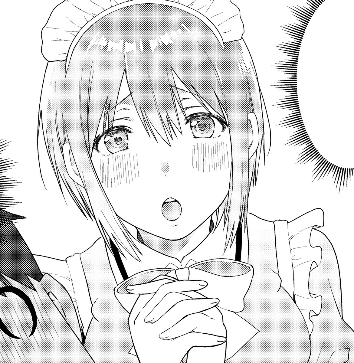 発売中のだいおうじでは『後輩OLはメイドのひなさんなんかじゃない』2話が掲載されておりますが、少し早めに進行して今は4話の作業中…✏️仕上げていくうちに顔変わると思いますが、途中ひなぴ🐥 