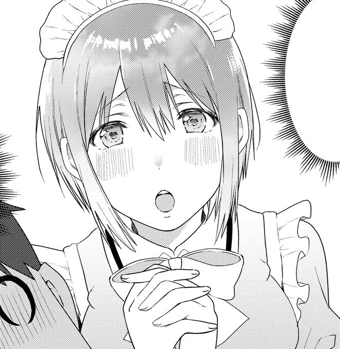 発売中のだいおうじでは『後輩OLはメイドのひなさんなんかじゃない』2話が掲載されておりますが、少し早めに進行して今は4話の作業中…✏️仕上げていくうちに顔変わると思いますが、途中ひなぴ🐥 
