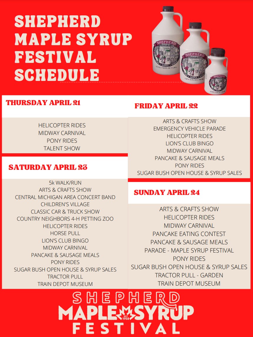 When Is The Maple Syrup Festival In Shepherd Michigan