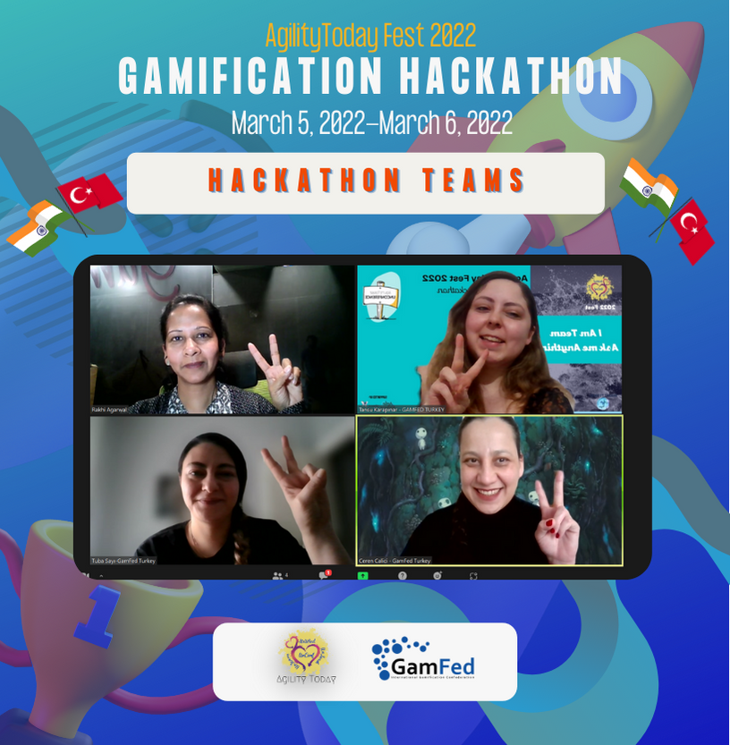 GamfedTurkiye's tweet photo. India Gamification Hackathon 2022’nin ilk gün eğitimleri sona erdi!

Yarın jüri sunumuyla sona erecek olan ekip çalışması süreci artık başladı!  

Team-2 GamFed Türkiye gönüllülerinin mentorluğunda oyunlaştırmaya hazır.  

#IndiaGamificationHackathon #GamificationHackathon https://t.co/z0w4O4ovzL