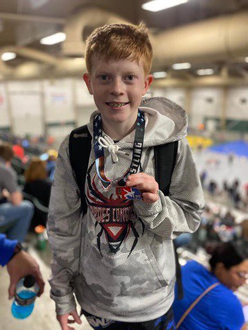 JamesTAyres's tweet photo. From District Wrestling yesterday and qualifying for the USA NE State Tournament to the #B1GWrestle Championships this weekend! https://t.co/GjZYcffwG2