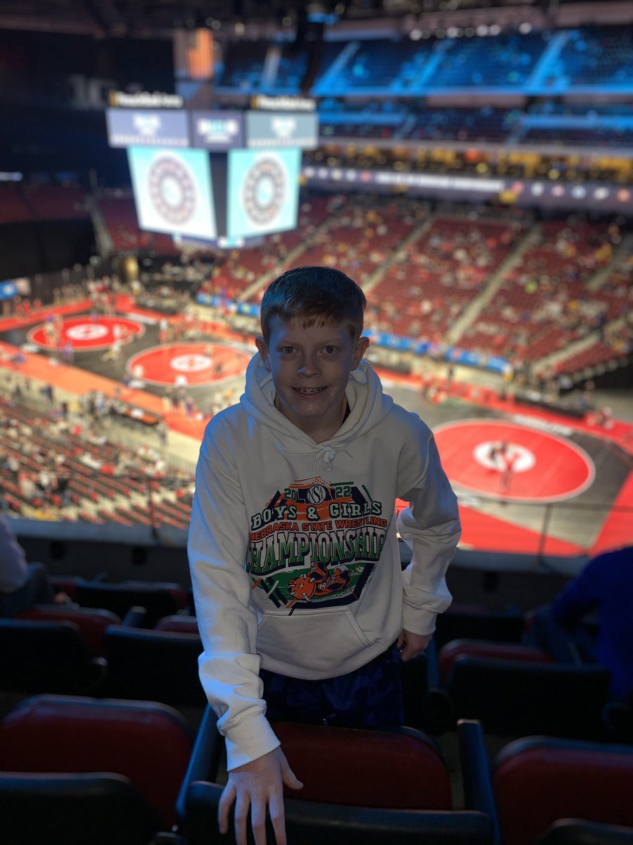 JamesTAyres's tweet photo. From District Wrestling yesterday and qualifying for the USA NE State Tournament to the #B1GWrestle Championships this weekend! https://t.co/GjZYcffwG2