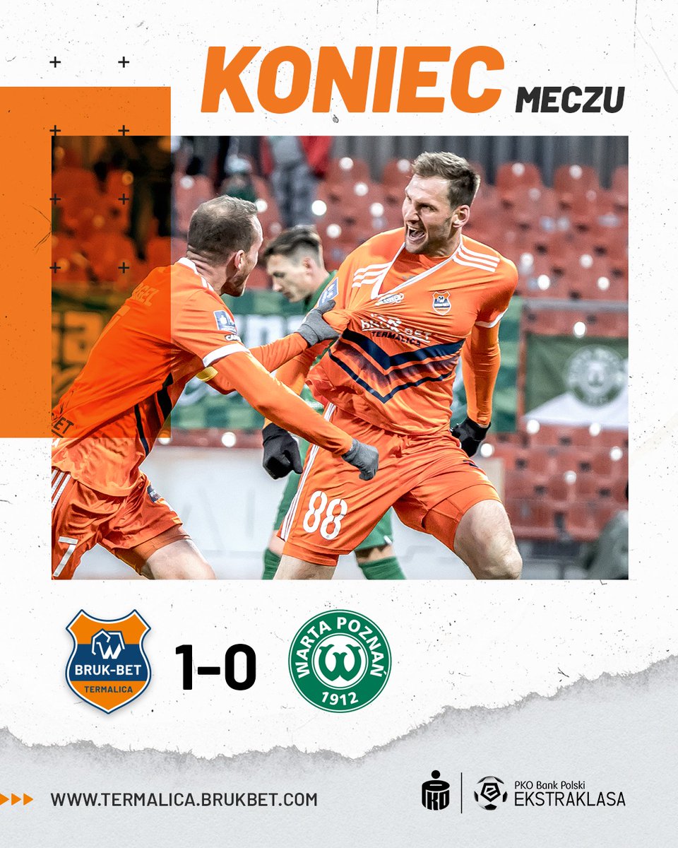 90+4' ⏹️ KONIEC !!  Zdobywamy niezwykle ważne 3 punkty 💪🐘
___
#BBTWAR 1:0