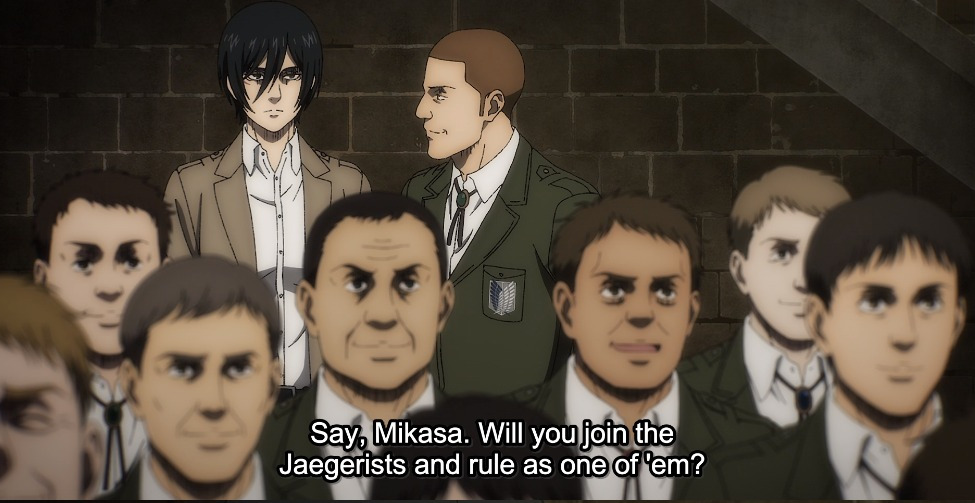 farmer_kun's tweet photo. Didn't they want Mikasa to rule them?🤭 https://t.co/WxpXdYhyop