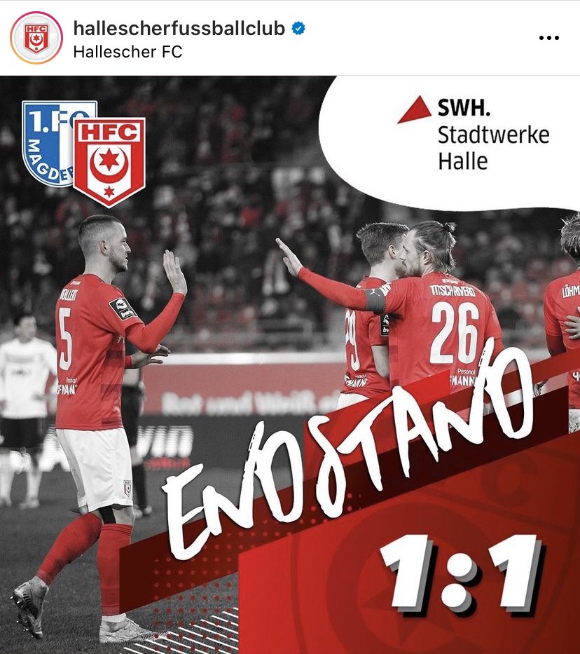 EastGermanFooty's tweet photo. 𝗙𝗧 𝗥𝗘𝗦𝗨𝗟𝗧 𝗜𝗡 𝗦𝗔𝗖𝗛𝗦𝗘𝗡-𝗔𝗡𝗛𝗔𝗟𝗧!
📍 @1_FCM 1:1 @HallescherFC
All square in the Derby.
HFC take 4pts off FCM this season, not a bad showing saying the differing seasons they’ve had!
But it’s another point closer to promotion for FCM 👊🏻
#3Liga #FCMHFC https://t.co/Hoccnv064E