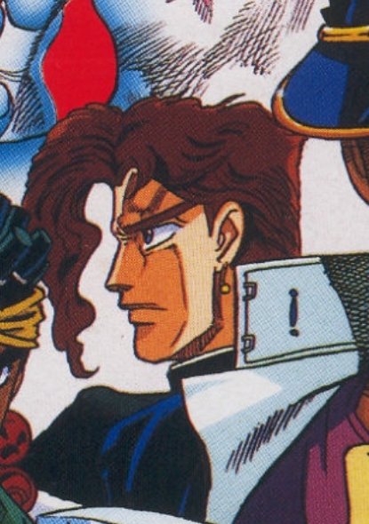 daily_kakyoin's tweet image. From the box art for the JoJo SNES RPG