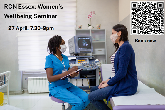 RCNEastern's tweet photo. RCN Essex branch is hosting a women's wellbeing seminar on 27 April. Find out more on the website and book your place - https://t.co/CKr1t0xLWX https://t.co/yymQy4oe5E