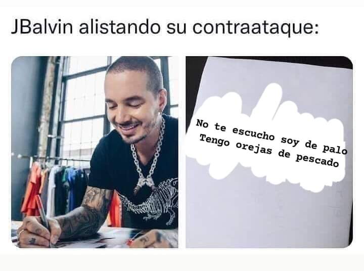 Calesita10's tweet photo. J balvin responde a Residente y
al Biza 

🌈🖕🥺 https://t.co/VUYrFIEA8i