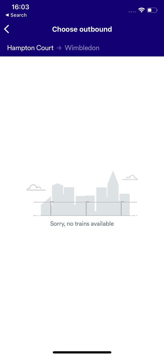 AlineDCoaching's tweet photo. @thetrainline Hi Craig thanks for your message. No matter what I do it says no train available https://t.co/KvKd9f602L