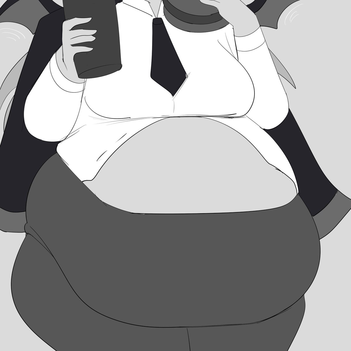 HellsChubbyCEO's tweet photo. @AussyM0F0 "Mnnnrhhgh..." A low groan leaves the Queen of Hell's closed mouth, her belly making gaseous noises within her deepest regions as she slowly reaches for the pancakes and continues her begrudging gluttony. "Grh- gulp... urp..."

(credit: @/Metalforeverr) https://t.co/VLLU8Akt9H