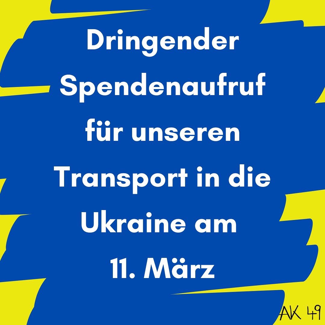 collective_49's tweet photo. Wir sind in Kontakt mit polnischen Gruppen, die medizinisches Gerät an Grenzübergänge und in ukrainische Krankenhäuser weiterleiten. Am 11.März fahren wir mit einem Transporter medizinisches Material zu den Sammelstellen und nehmen POM mit nach Deutschland. Unterstützt uns dabei! https://t.co/Lpex2tznXu