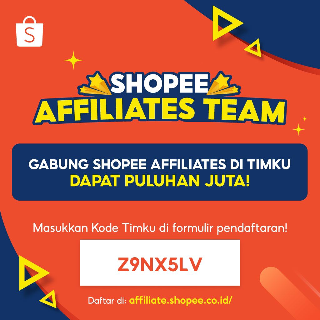 Yuk, gabung Shopee Affiliates Program di tim-ku buat dapat komisi PULUHAN JUTA!
Daftar Sekarang:shp.ee/d37efgz
Kode Tim:Z9NX5LV