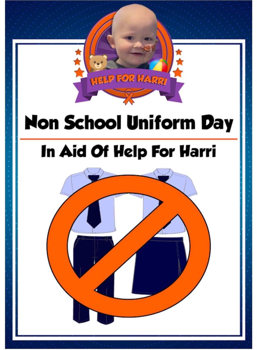 KS3StJohns's tweet photo. Non-Uniform Day FRIDAY 11th March - donations are requested in aid of @helpforharri Please wear school appropriate clothing and have your donations ready to be collected by @SjBcharity #believe https://t.co/BAb6Sv8d0C
