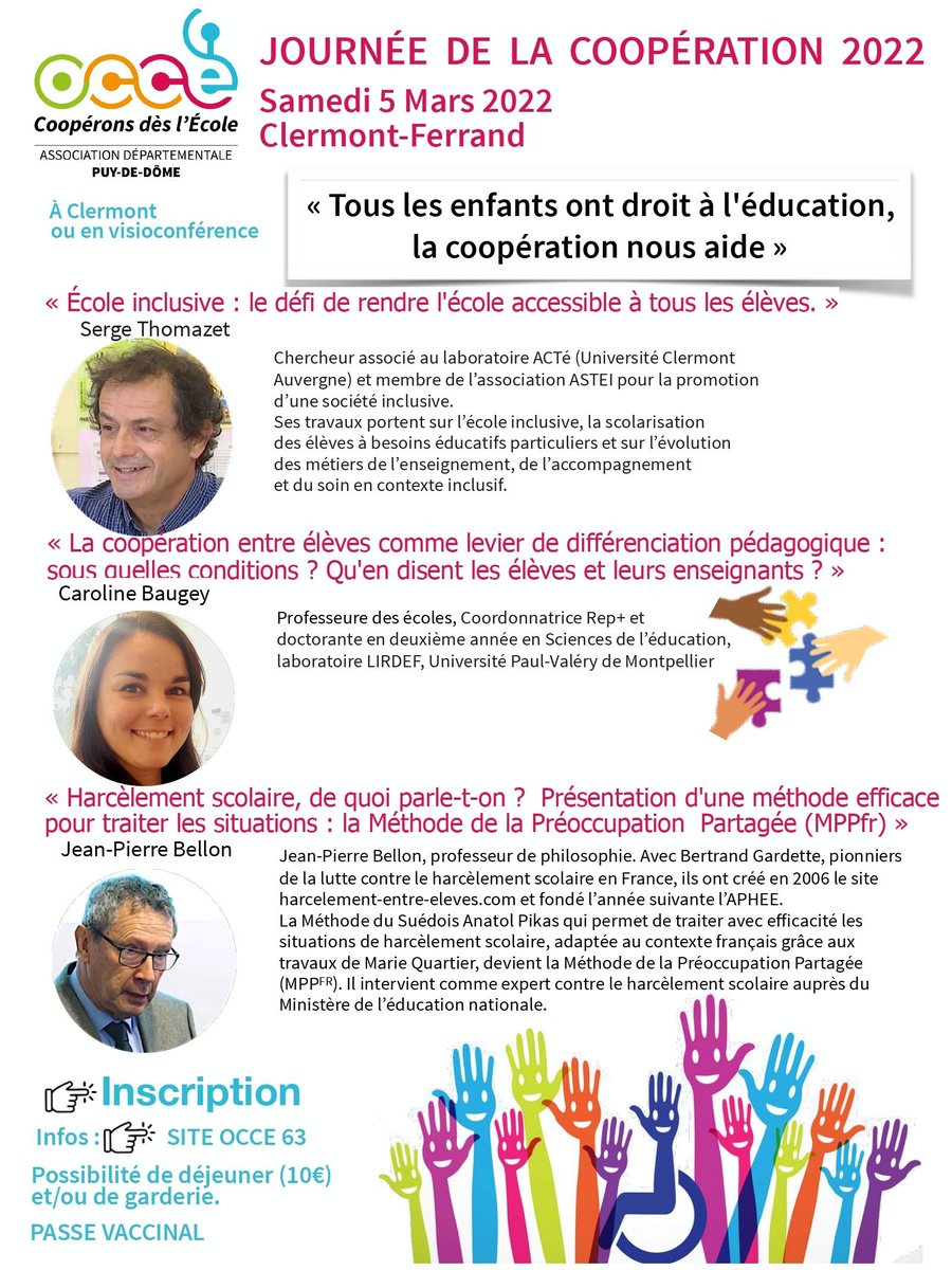 Allez, bye bye Clermont-Ferrand ! Un grand merci à l'OCCE pour cette opportunité de présenter mes travaux sur les thèmes de différenciation &amp; coopération, une belle journée de rencontres et des apports importants de S Thomazet et JP Bellon 🤝 @Occe63 <a href="/bellon_jp/">jean-pierre bellon</a>