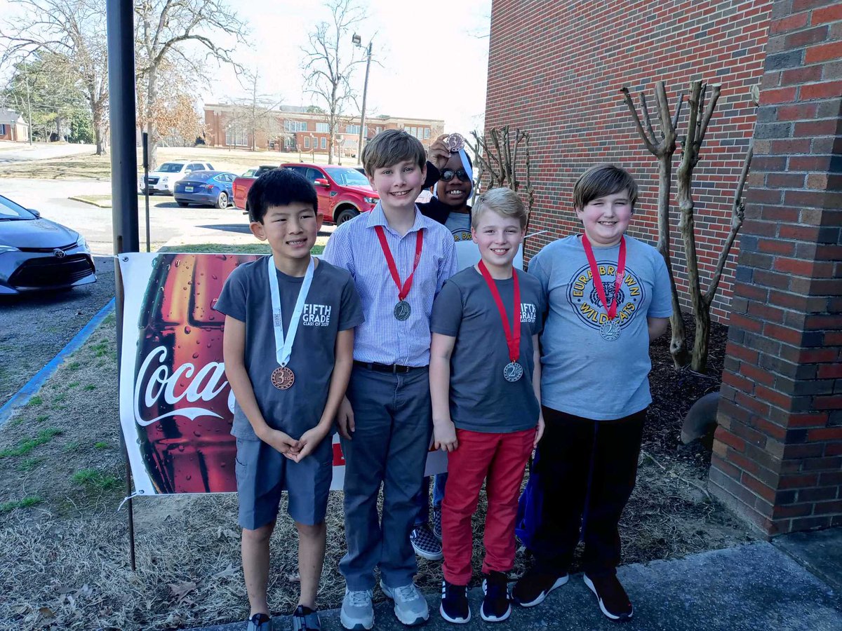 Congratulations to our Eura Brown Robotics team for placing 2nd and 3rd in the ACTE Regional Technology Competition! (Left to right-Henry, Maddox, Kenechi, Hudson, Kyle)